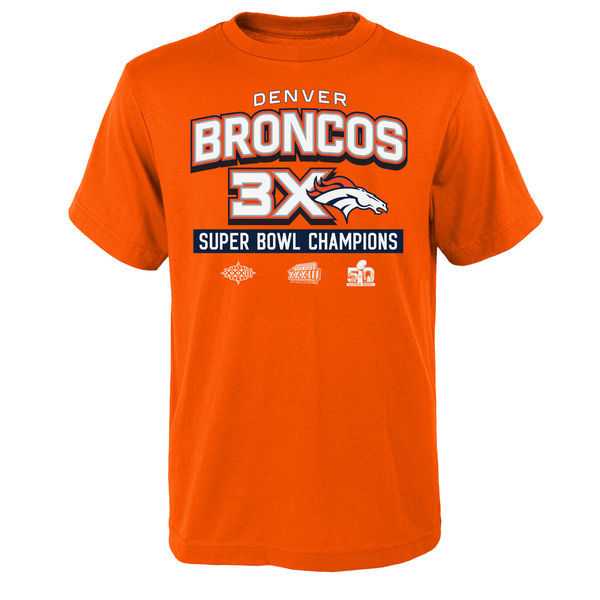 Denver Broncos Youth Super Bowl 50 Champions 3-Time Champs Award Tour WEM T-Shirt - Orange,We sell and wholesale Denver Broncos Youth Super Bowl 50 Champions 3-Time Champs Award Tour WEM T-Shirt - Orange on line form chian!
